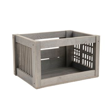 Linden Bluff Empty Furniture-Style Pet Crate - Gray