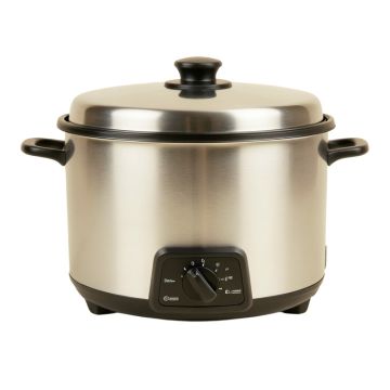 Homecraft Stainless Steel 3-Station 1.5-Quart Oval Slow Cooker Buffet