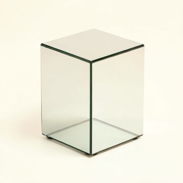 Charee Mirrored Cube End Table (synthetic illustration; no displayed measurements)