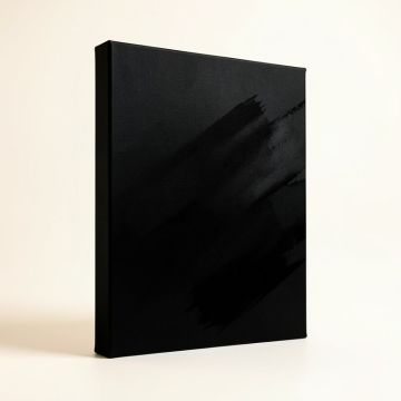 Black Paint Stain - Wrapped Canvas Graphic Art Print (synthetic illustration; no displayed measurements)