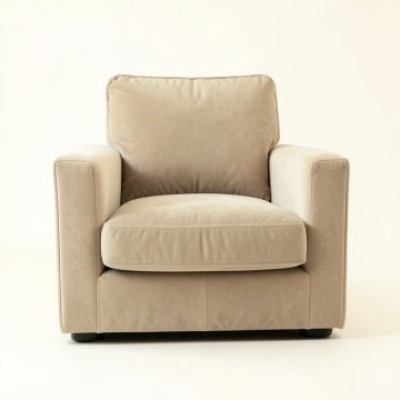 Harbor Field Upholstered Armchair - Beige (synthetic illustration; no displayed measurements)