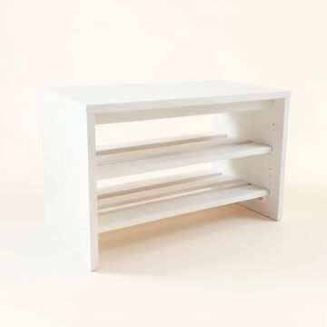 Cedar Crossing Shoe Storage Bench - White (synthetic illustration; no displayed measurements)