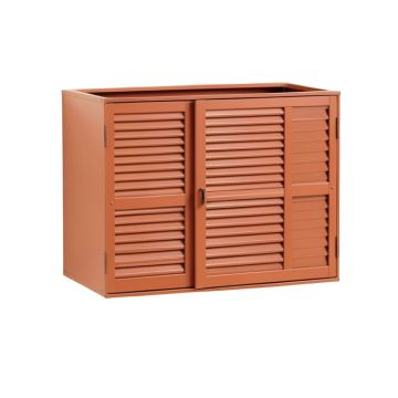 Dawn Branch Wall-Mounted Entry Cabinet - Terracotta