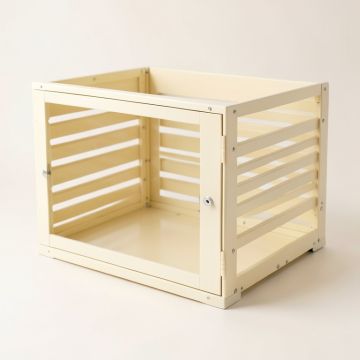 Bay Brook Empty Furniture-Style Pet Crate - Ivory (synthetic illustration; no displayed measurements)