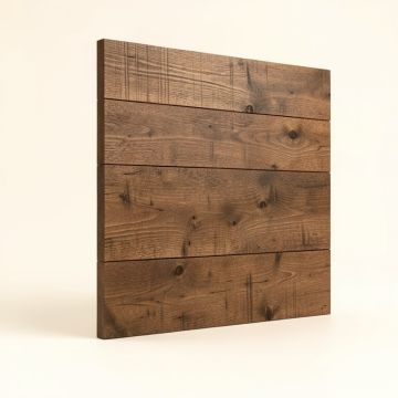 Matrix 12 '' X 48 '' Reclaimed Engineered Wood Wall Paneling In Brown (synthetic illustration; no displayed measurements)