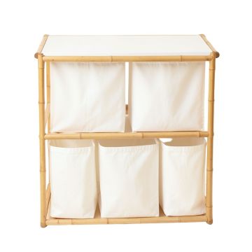Holly Canyon Laundry Sorting Station With Plain Removable Bags - White (synthetic illustration; no displayed measurements)