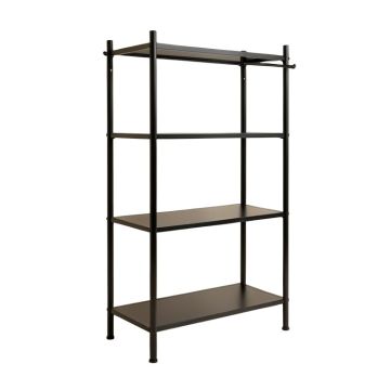 47.5 '' W With 4 Shelves And 2 Hanging Rods Garment Rack