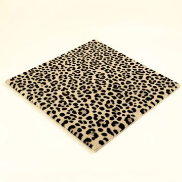 Akiva Animal Print Tufted Wool Khaki/Black Area Rug (synthetic illustration; no displayed measurements)
