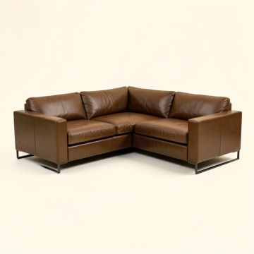 Kadejah 101 '' Wide Faux Leather Symmetrical Modular Corner Sectional (synthetic illustration; no displayed measurements)
