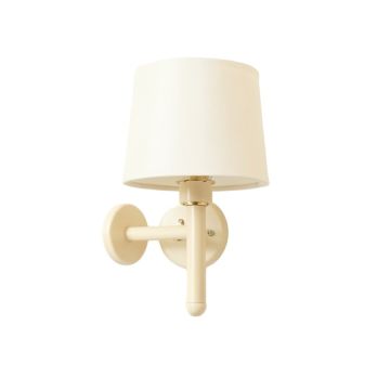 Ash Dale Wall Sconce Mounted On A Plain Wall - Cream