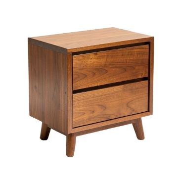 Ormond Mid-Century 2 Drawer Nightstand (synthetic illustration; no displayed measurements)