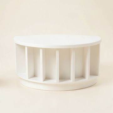 Reed Bend Shoe Storage Bench - White (synthetic illustration; no displayed measurements)