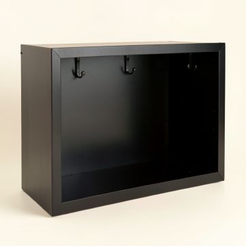 Cedar Bridge Empty Mug-Storage Cabinet Insert - Black (synthetic illustration; no displayed measurements)