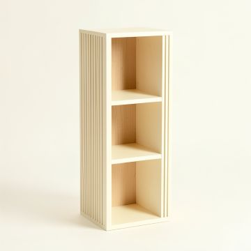Juniper Bend Narrow Cubby Tower - Ivory (synthetic illustration; no displayed measurements)