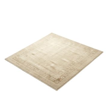 Rugsotic Carpets Hand-Knotted Silk Beige Area Rug (synthetic illustration; no displayed measurements)