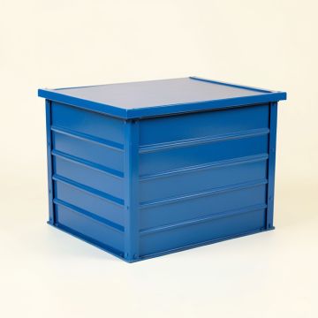 Ridge Bridge Closed Outdoor Storage Box - Blue (synthetic illustration; no displayed measurements)