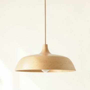 Holly Bridge Pendant Light Suspended From One Plain Cable - Beige (synthetic illustration; no displayed measurements)