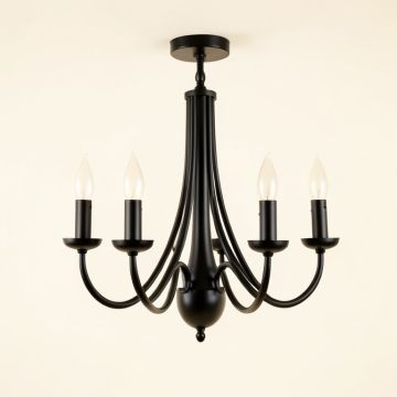 Doucette 9 - Light Candle Style Wagon Wheel Chandelier (synthetic illustration; no displayed measurements)