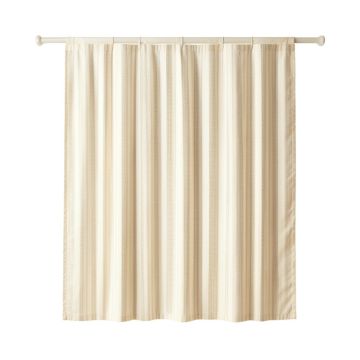 Willow Bluff Shower Curtain Hanging Flat From A Plain Rod - Ivory