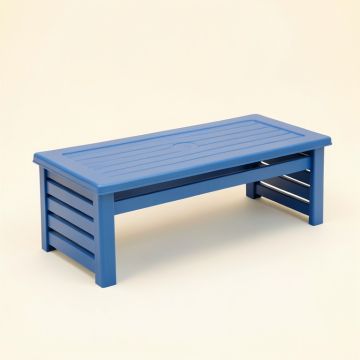 Clay Branch Narrow Outdoor Storage Bench - Blue (synthetic illustration; no displayed measurements)
