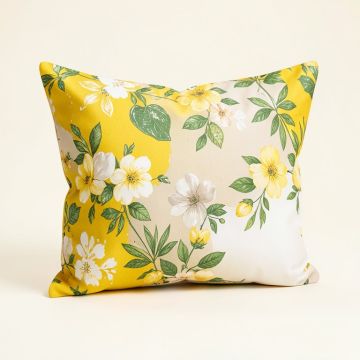 Lemon Floral Body Pillow Case By Sweet Jojo Designs (synthetic illustration; no displayed measurements)