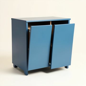 Field Canyon Freestanding Pull-Out Hamper Cabinet - Blue (synthetic illustration; no displayed measurements)