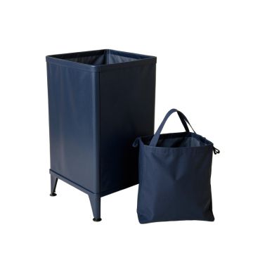 Linden Bend Laundry Sorting Station With Plain Removable Bags - Navy