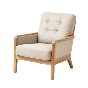 Icard 27 '' Wide Tufted Linen Lounge Chair