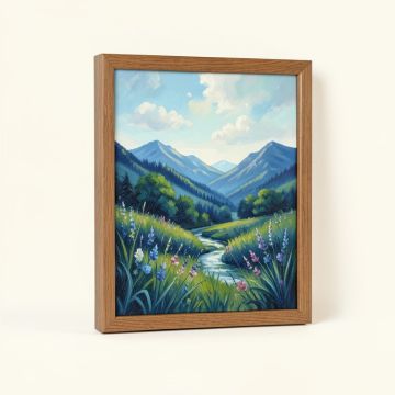 Bohemian Blue 01 Landscape By Lisa Audit - Painting Print (synthetic illustration; no displayed measurements)