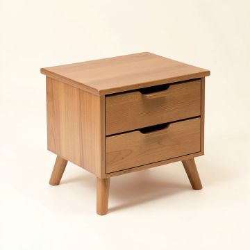 Klas Solid Wood 2 - Drawer End Table (synthetic illustration; no displayed measurements)