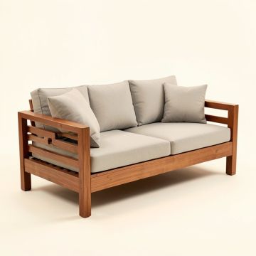 Patio Sofa With Cushions (synthetic illustration; no displayed measurements)