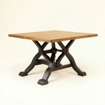 Garibaldi Iron Trestle Dining Table (synthetic illustration; no displayed measurements)