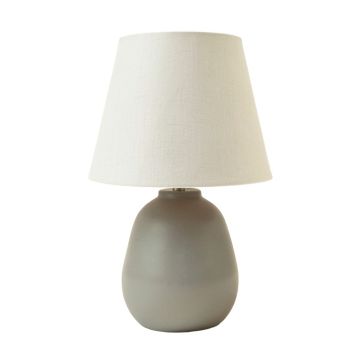 Hazel Bluff Table Lamp With A Plain Fabric Shade - Gray