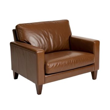 Hogarth 66 '' Faux Leather Tuxedo Arm Loveseat