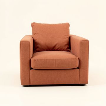 Hill Dale Upholstered Armchair - Terracotta (synthetic illustration; no displayed measurements)