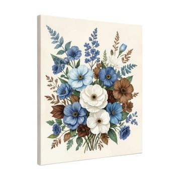 Floral And Botanical Paint Beautiful Growth Florals - Wrapped Canvas Graphic Art Print