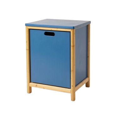 Briar Crossing Freestanding Pull-Out Hamper Cabinet - Blue