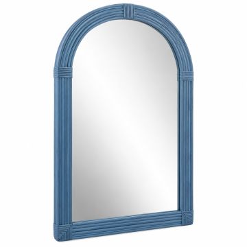 Ridge Bend Framed Wall Mirror - Blue