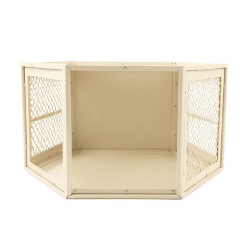 Ash Crest Empty Furniture-Style Pet Crate - Ivory