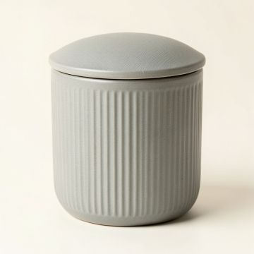 Stone Crest Storage Canister With Lid - Gray (synthetic illustration; no displayed measurements)