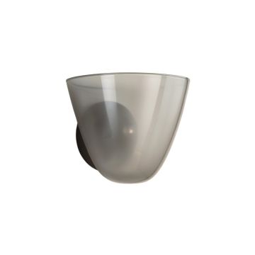 Sage Crest Wall Sconce Mounted On A Plain Wall - Gray