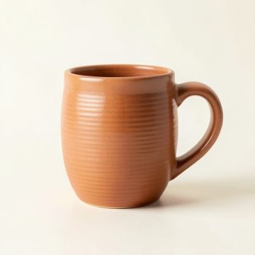Cliff Bridge Ceramic Mug - Terracotta (synthetic illustration; no displayed measurements)