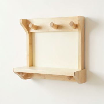 Maple Bend Wall-Mounted Entryway Organizer Shelf - Cream (synthetic illustration; no displayed measurements)