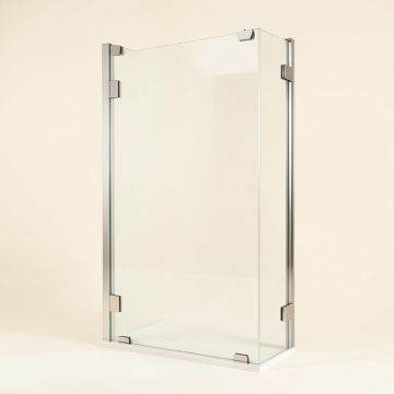 Unidoor 24 '' W X 72 '' H Hinged Frameless Shower Door With Clearmax™ Technology (synthetic illustration; no displayed measurements)