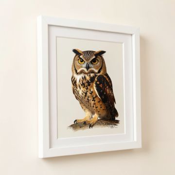 Owl By Pablo Picasso - Picture Frame Print On Paper (synthetic illustration; no displayed measurements)