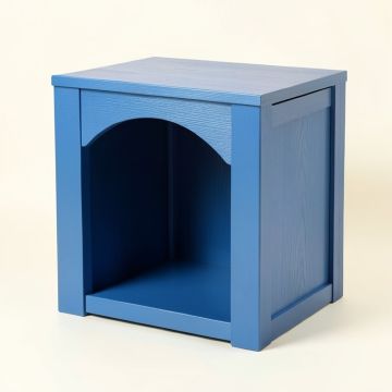 Dune Bridge Empty Furniture-Style Litter Enclosure - Blue (synthetic illustration; no displayed measurements)