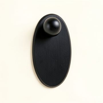 Moss Brook Wall-Mounted Robe Hook - Black (synthetic illustration; no displayed measurements)