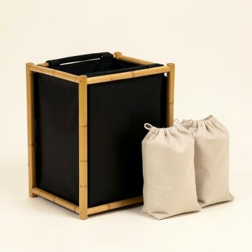 Laurel Arc Laundry Sorting Station With Plain Removable Bags (synthetic illustration; no displayed measurements)