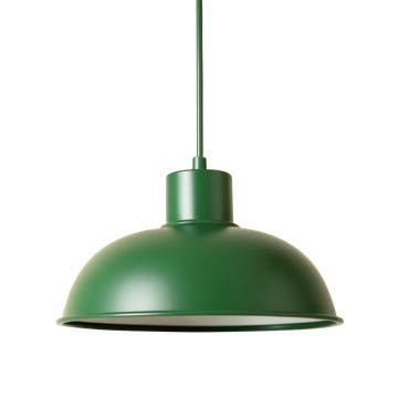 Fern Crest Pendant Light Suspended From One Plain Cable - Green