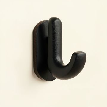Meadow Branch Wall-Mounted Robe Hook - Black (synthetic illustration; no displayed measurements)